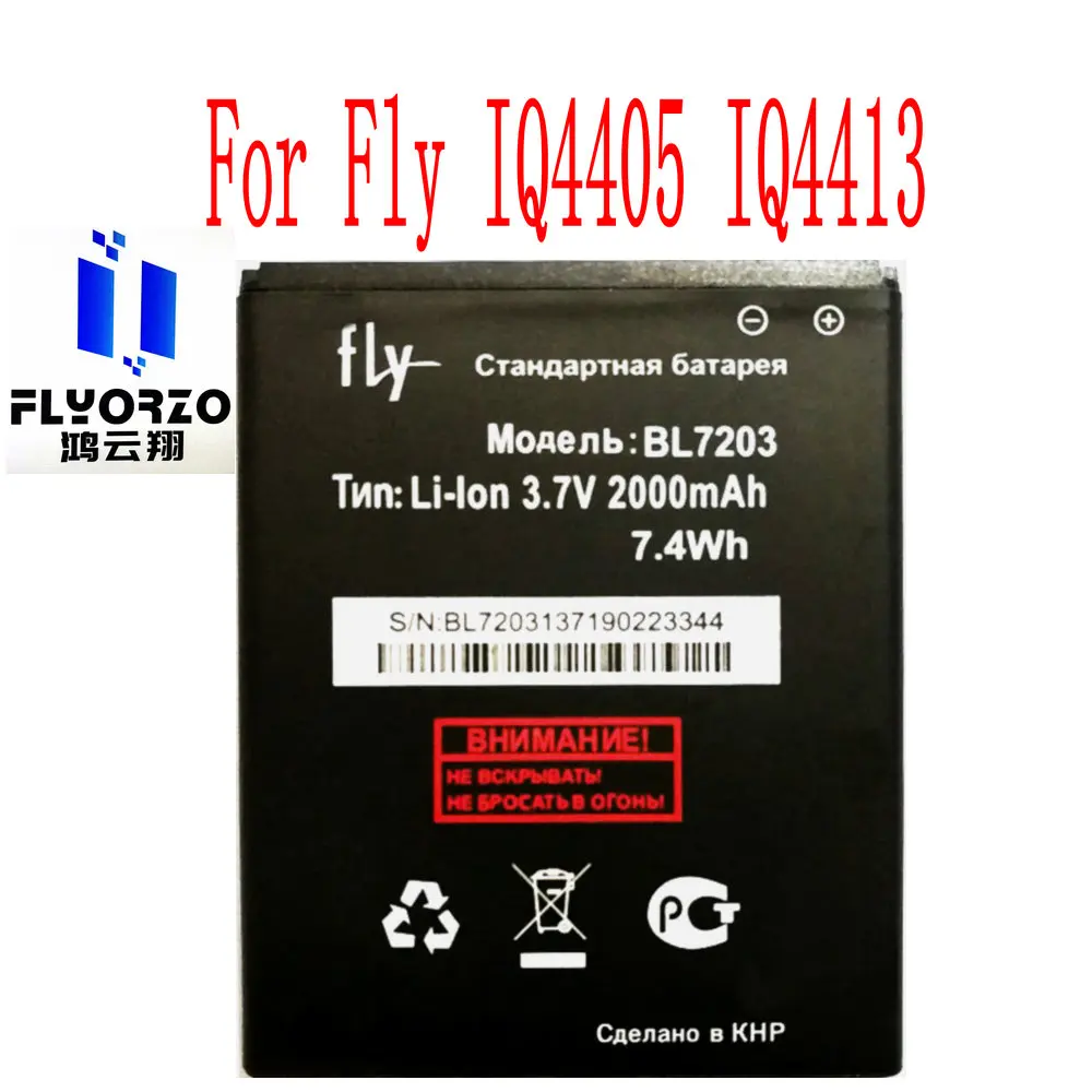 

100% Brand new high quality 2000mAh BL7203 Battery For Fly IQ4405 IQ4413 Mobile Phone