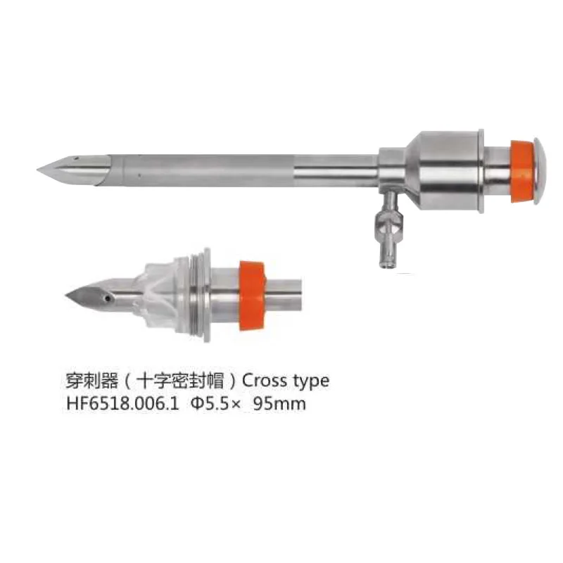 HF6518.006.1-5.5mm Медицинские эндоскопические Лапароскопические хирургические инструменты из нержавеющей стали Лапароскопия Трокар(перекрестный тип) пирсинг - Цвет: HF6518.006.1-5.5mm
