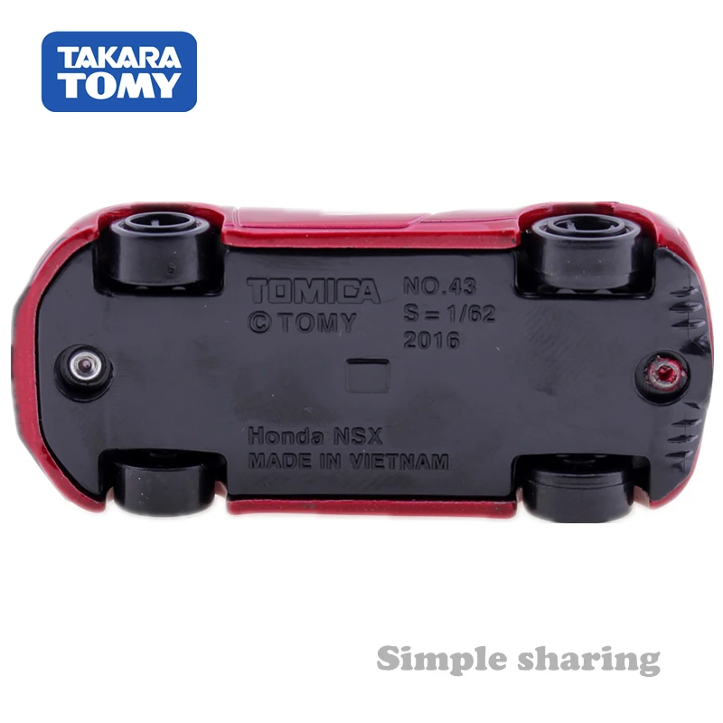 Takara Tomy Tomica No.43 Honda NSX Red Car 1/62 миниатюрные литые под давлением детские игрушки набор