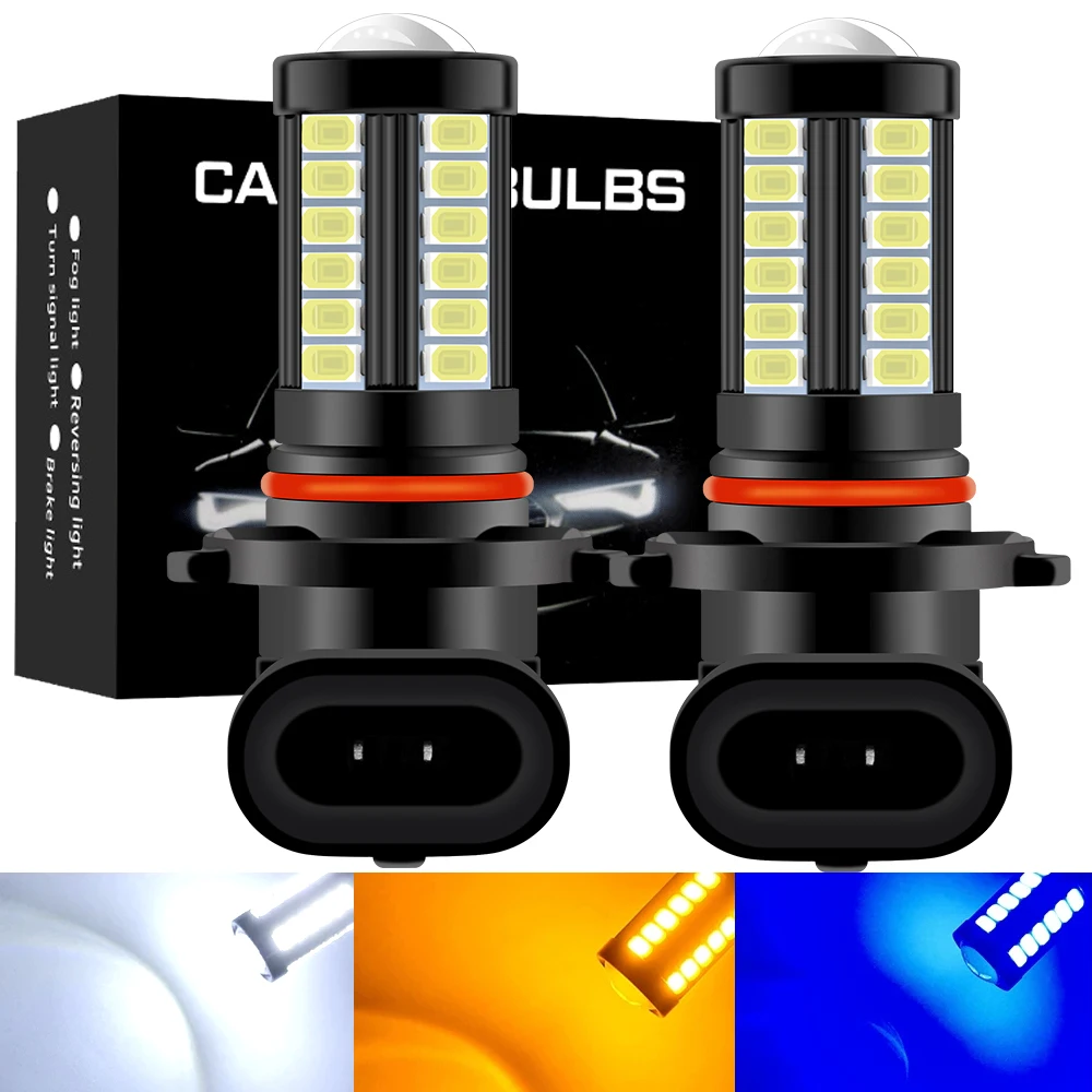 

2X H11 LED Fog Light Bulbs H8 H9 H16 JP EU 9005 HB3 9006 HB4 PSX24W PSX26W LED 1500LM 6000K White Orange Yellow Light Auto Lamp