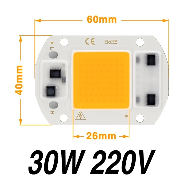 30W Warm White Светодиодный фито-светильник 220 В, 10 Вт, 20 Вт, 30 Вт, 50 Вт, светильник для выращивания, Теплый Холодный белый умный IC Бисер для домашних растений, цветов, семян, гидропоники - Цвет: 30W Warm White