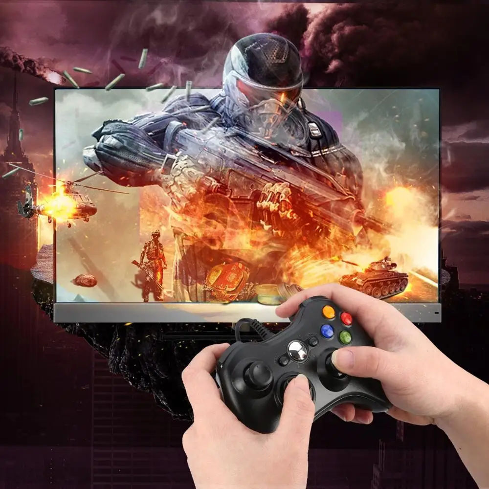 Новый проводной игровой контроллер черный/белый гибкие кнопки геймпад для Xbox 360