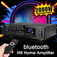 powerful 2000w 110v 220v bluetooth 4ohm stereo audio power hifi amplifier karaoke amplifierrc support 2 mic fm power amplifier