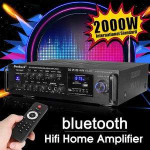 Усилитель мощности, 2000 Вт, 110 В, 220 В, bluetooth, 4 Ом