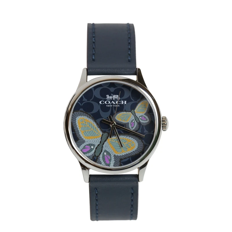 BLUE W1546NVNV Подлинные оригинальные и брендовые новые COACH W1546 аксессуары COACH RUBY часы 14503252/14503292 - Цвет: BLUE W1546NVNV