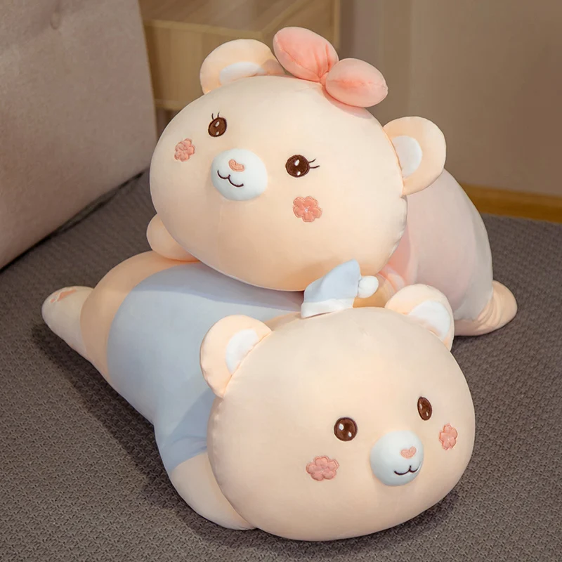 

70-90cm Lovely Bear Plush Toys Dolls Cartoon Soft Bear Appease Animal Pillow Stuffed Soft Toy for Children