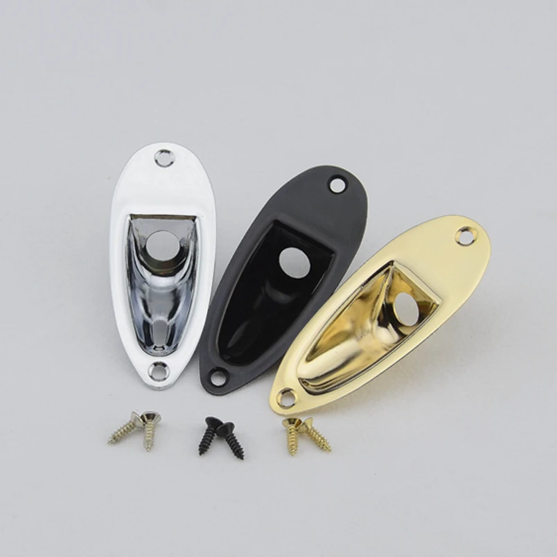 

【Made in Korea】1 Piece GuitarFamily Metal Jack Plate For Electric Guitar ( #0121 )