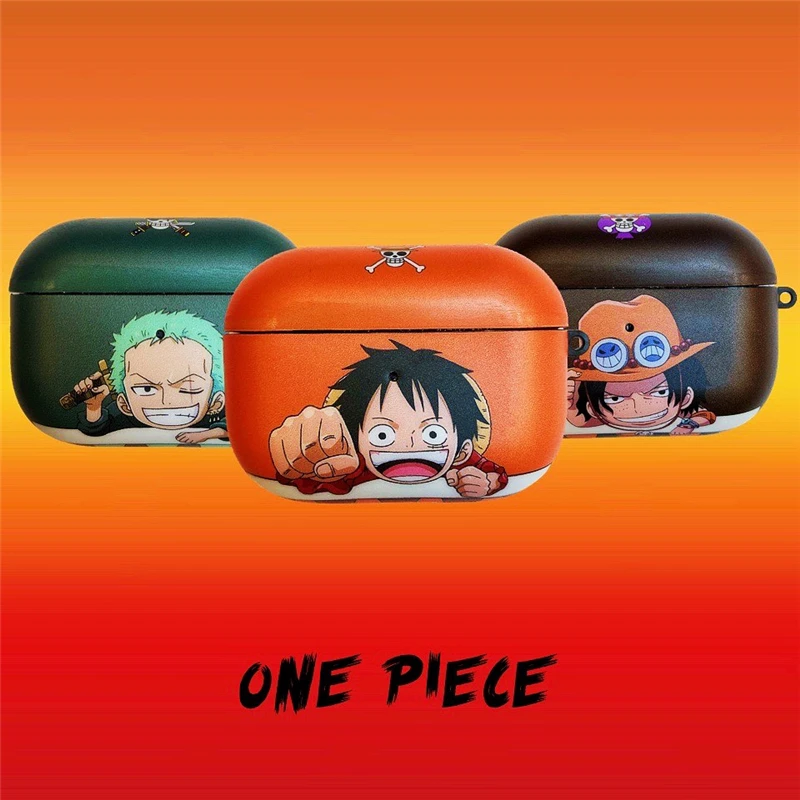 Мультфильм one piece Луффи Зоро ace чехол Bluetooth беспроводной Чехол для гарнитуры для Apple Airpods pro 3 2 модные милые наушники мягкий чехол