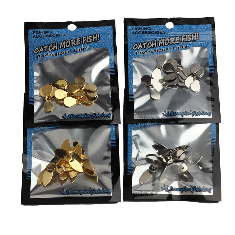 Rompin 10 шт. маленькая лопасть пропеллера из нержавеющей стали для ловли нахлыстом