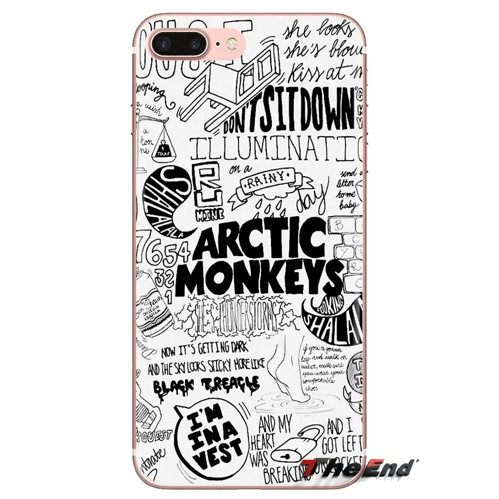 Для iPhone XS Max XR X 4 4S 5 5S 5C SE 6 6S 7 8 плюс samsung Galaxy J1 J3 J5 J7 A3 A5 Arctic Monkeys прозрачный мягкий