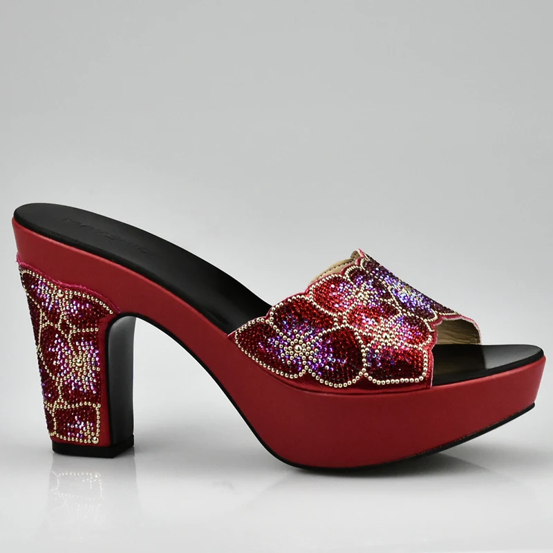 Новое поступление красные свадебные туфли в африканском стиле