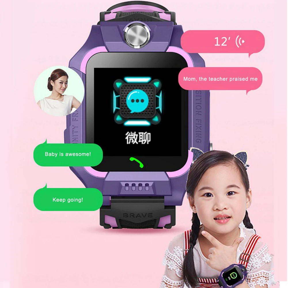 

Temperature Measurement Watch Children's Phone Watch Waterproof with Voice Chat Flashlight Alarm Smart Temperature Measurement