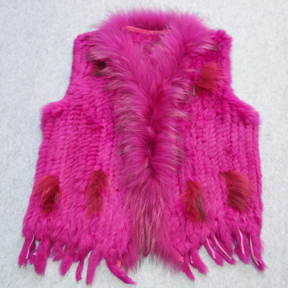 Лидер продаж женский жилет из натурального кроличьего меха на весну и осень