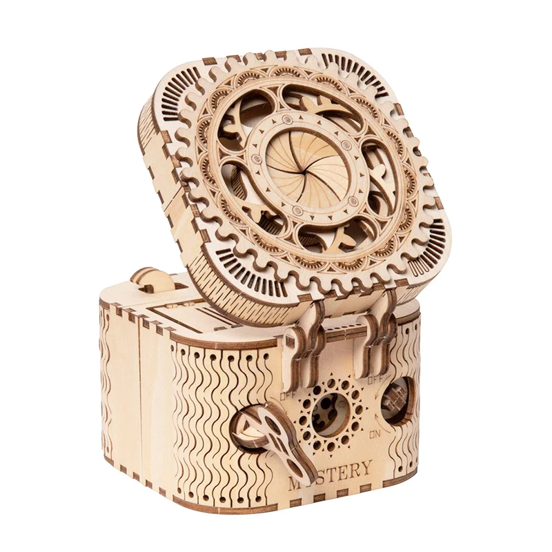 

3D Wooden Puzzle Storage Box Password Treasure Box Model Building Kit Toys for Children Educational Wood Toys Diy LegoINGLYS