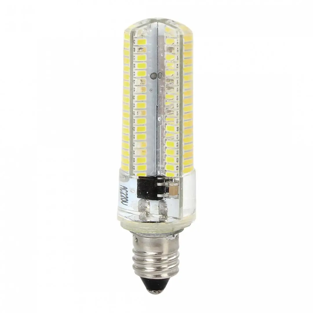 

Dimmable E11 LED Bulb Corn Light 152 LEDS 10W Silicone Lamp 3014 SMD White /Warm light Chandelier Replace the Halogen Lamps