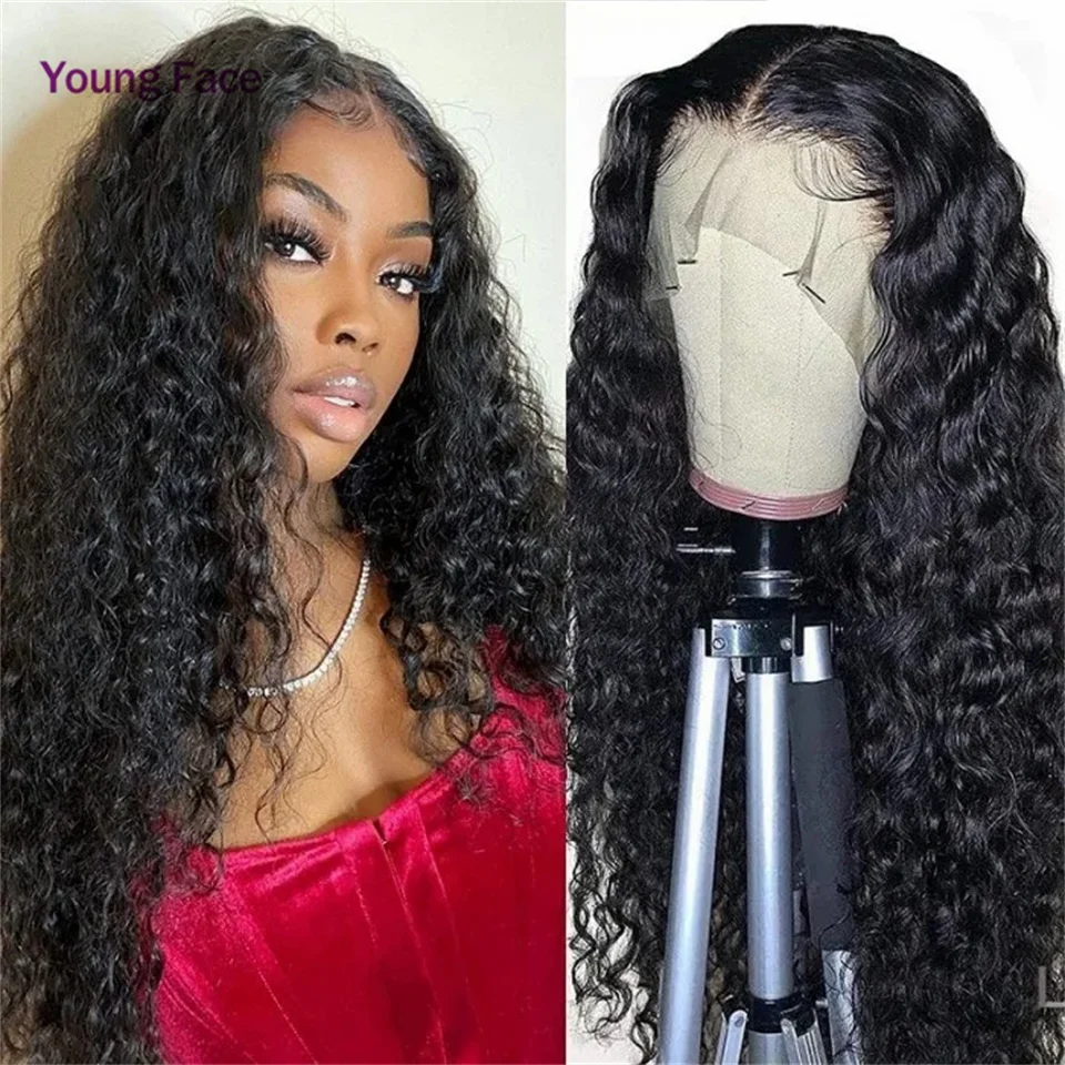 13X4 Lace Front Wigs Brazilian Human Hair Water Wave Hair Pre Plucked Frontal Wigs With Baby Hair Glueless Curly Human Hair Wigs