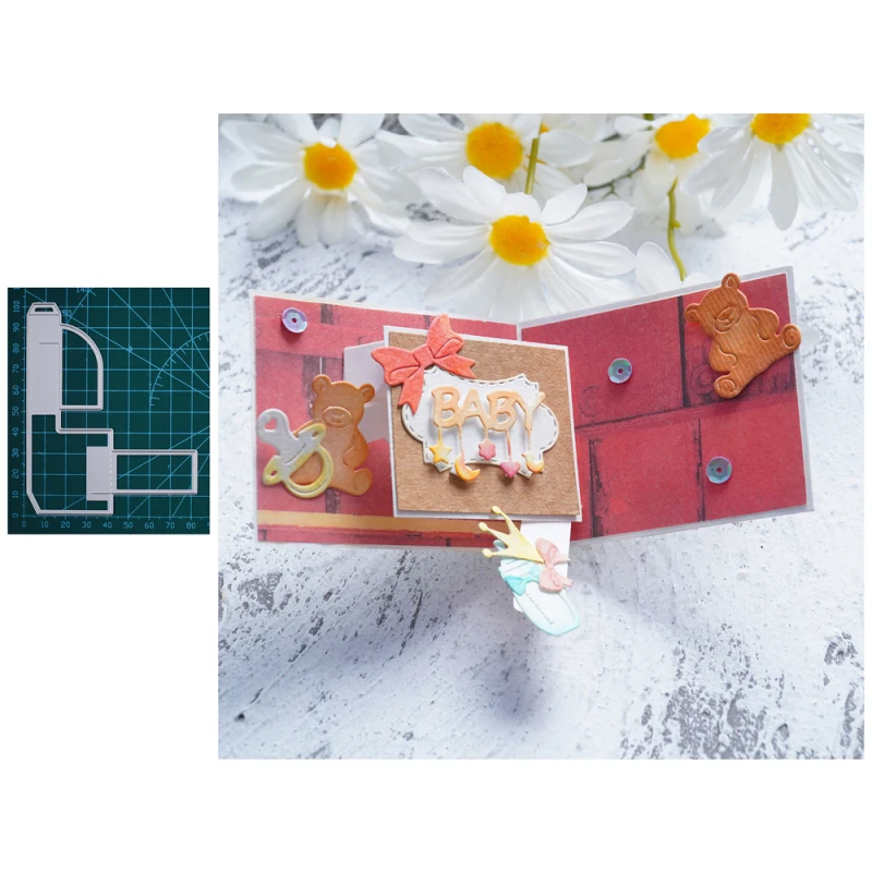 

Creative Waterfall Card Dies Scrapbooking Metal Cutting Die For DIY Embossing Cards Making Decorative Crafts Supplies New 2021