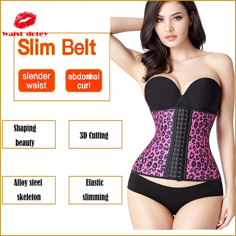 Корректирующее белье с леопардовым принтом пикантный латексный пояс для талии