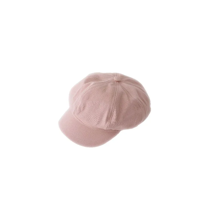 

Autumn retro Beret cap women's solid color octagonal hat
