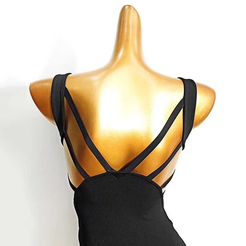 Женское платье для латиноамериканских танцев откровенное с открытой спиной