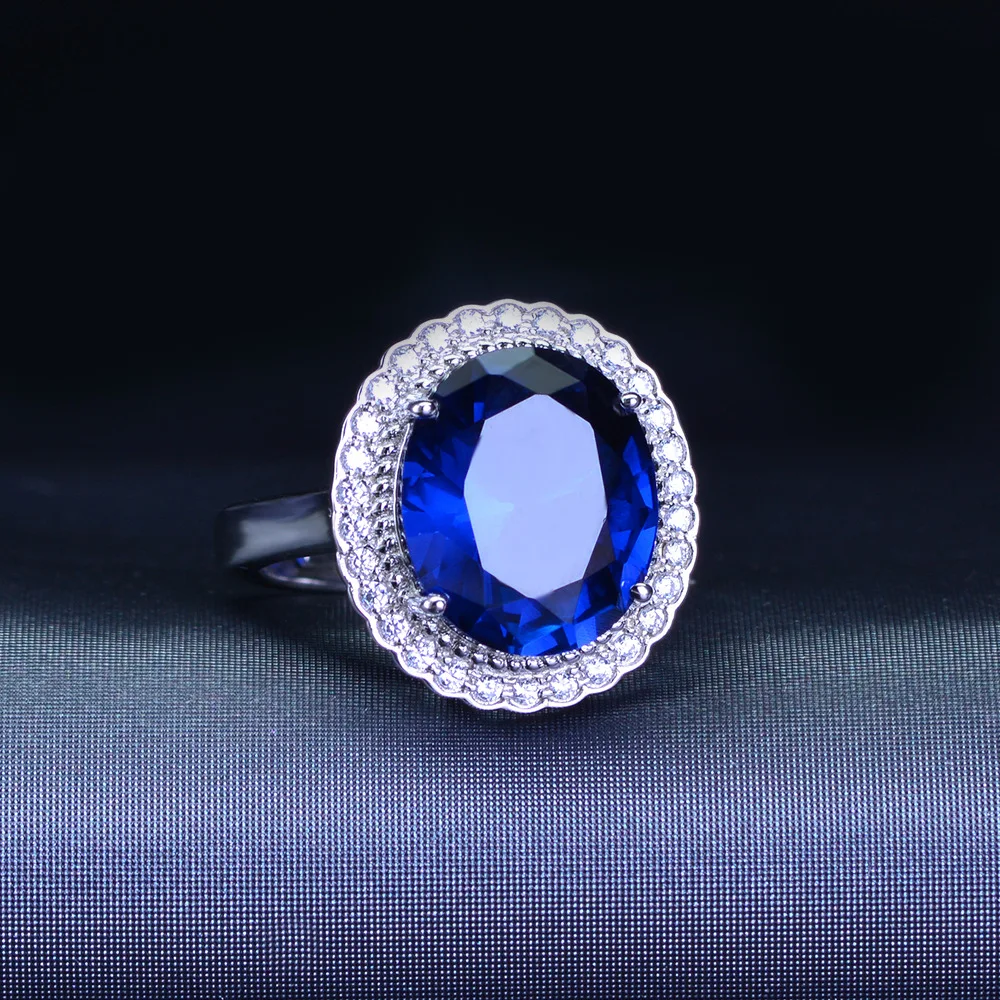 

Shipei 100% 925 Sterling Silver Oval Cut Sapphire Created Moissanite Gemstone Wedding Fine Jewelry Engagement Ring For Women