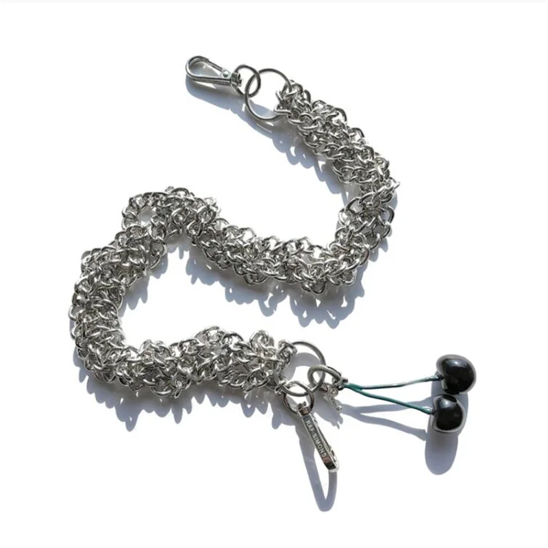 raf cherry trouser chain heavy industry woven bag high street vibe style niche accessories men and women ins tide brand free global shipping