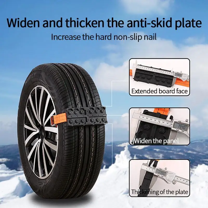 

2Pcs/Set Tire Wheel Chain for Ice Snow Mud Sand Road Safe Driving Anti-Slip Emergency Snow Chains for Truck SUV Car Accessories