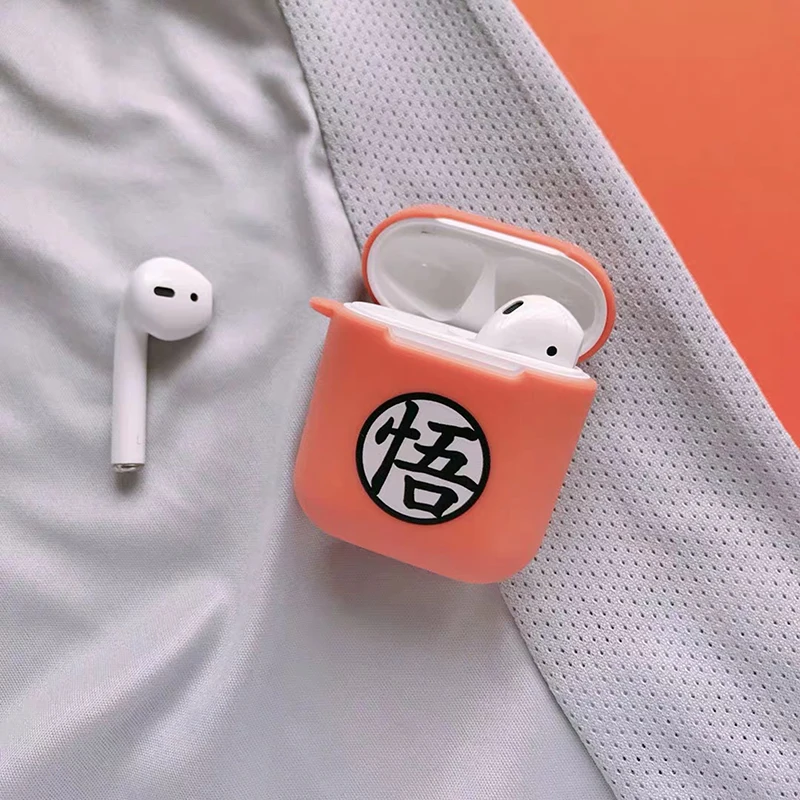 Дизайн аниме для airpods чехол милый для airpod чехол мультфильм для apple bluetooth herdphone Чехлы аксессуары air pods чехол fanda - Цвет: wu word