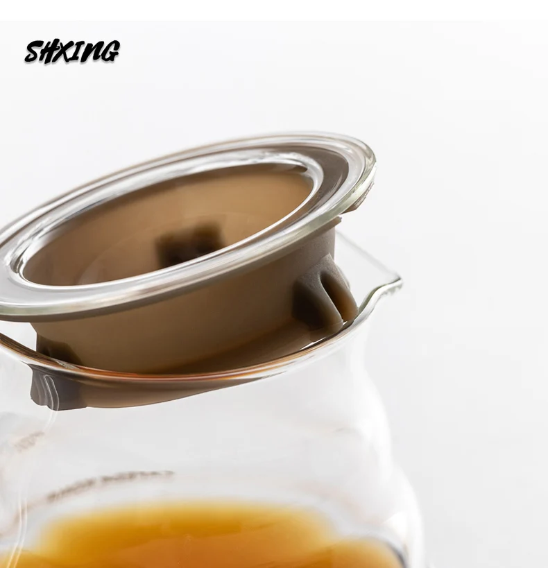 Кофейник в форме облака V60 стильный горшок с фильтром деревянная подставка