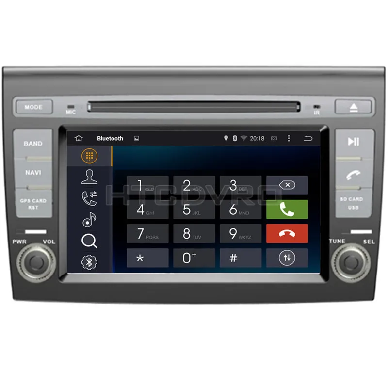 YMODVHT 7 дюймов Серебряный 4G Восьмиядерный Android 9 0 1 автомобильный dvd плеер для Fiat Bravo