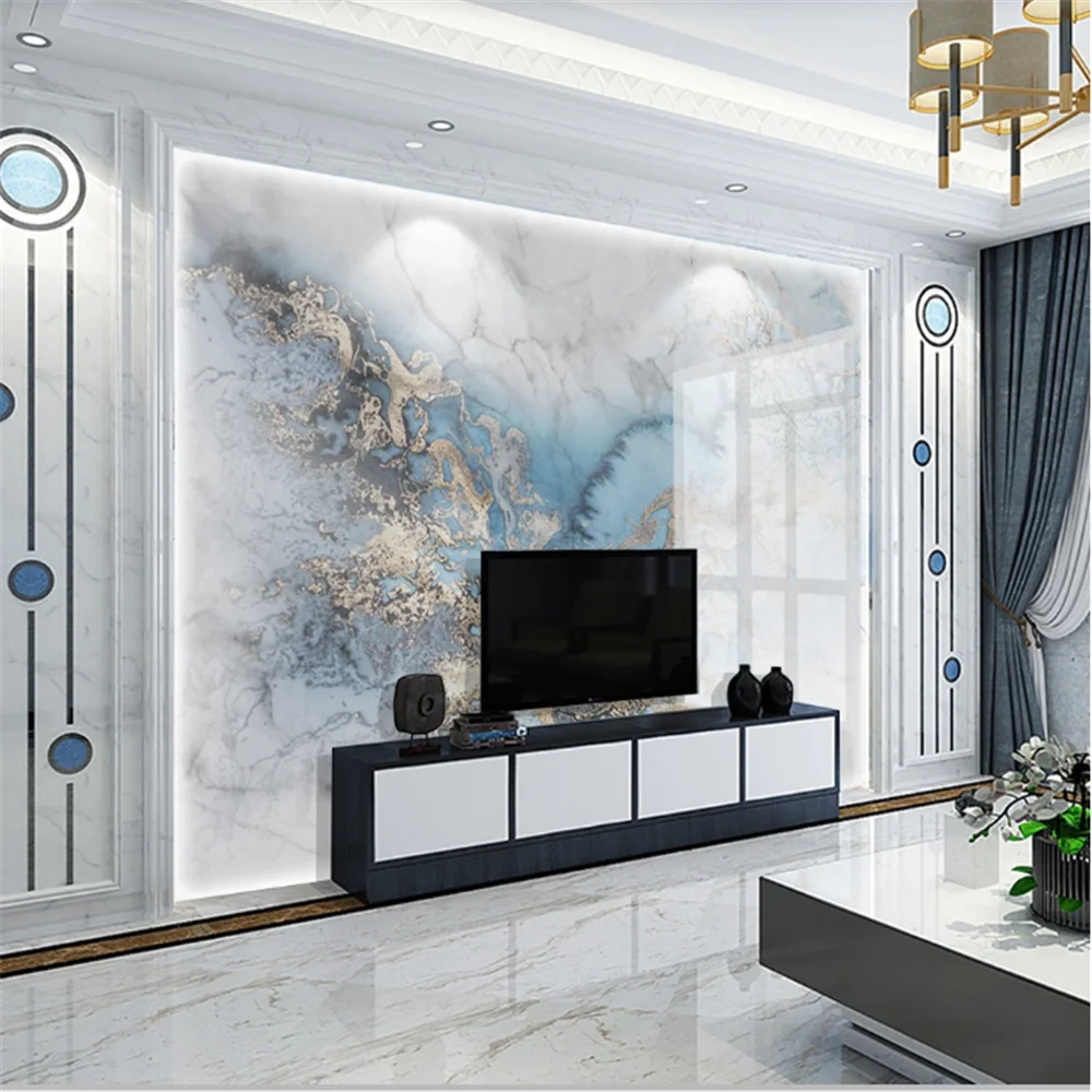 Milofi светильник роскошный Микрокристаллическая плитка синий Мрамор ТВ фон стены D