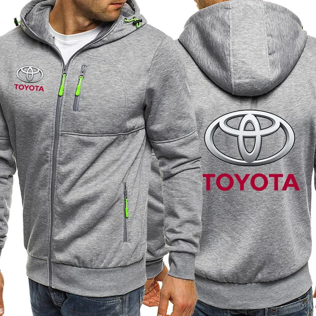 

New Toyota Brand Joggers Men Autumn Winter Thick Zipper Coat Mens Sportswear Outerwear Print Hoodies