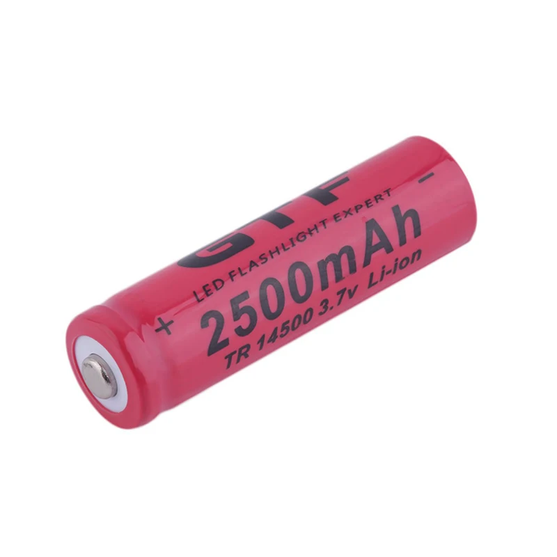 

2500mAh 14500 Rechargeable lithium battery tip 3.7 V flashlight rechargeable battery accumulator battery Dropshipping
