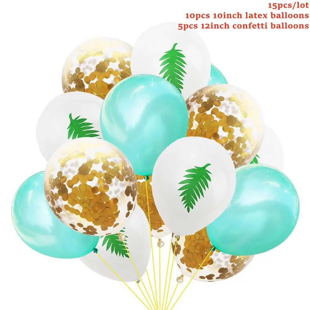 Leaves Balloons 3 Taoup 1 шт. пластиковые ананас Пальма розовые очки Фламинго летние тропические вечерние принадлежности Гавайские вечерние украшения сувениры для свадьбы - Цвет: Leaves Balloons 3