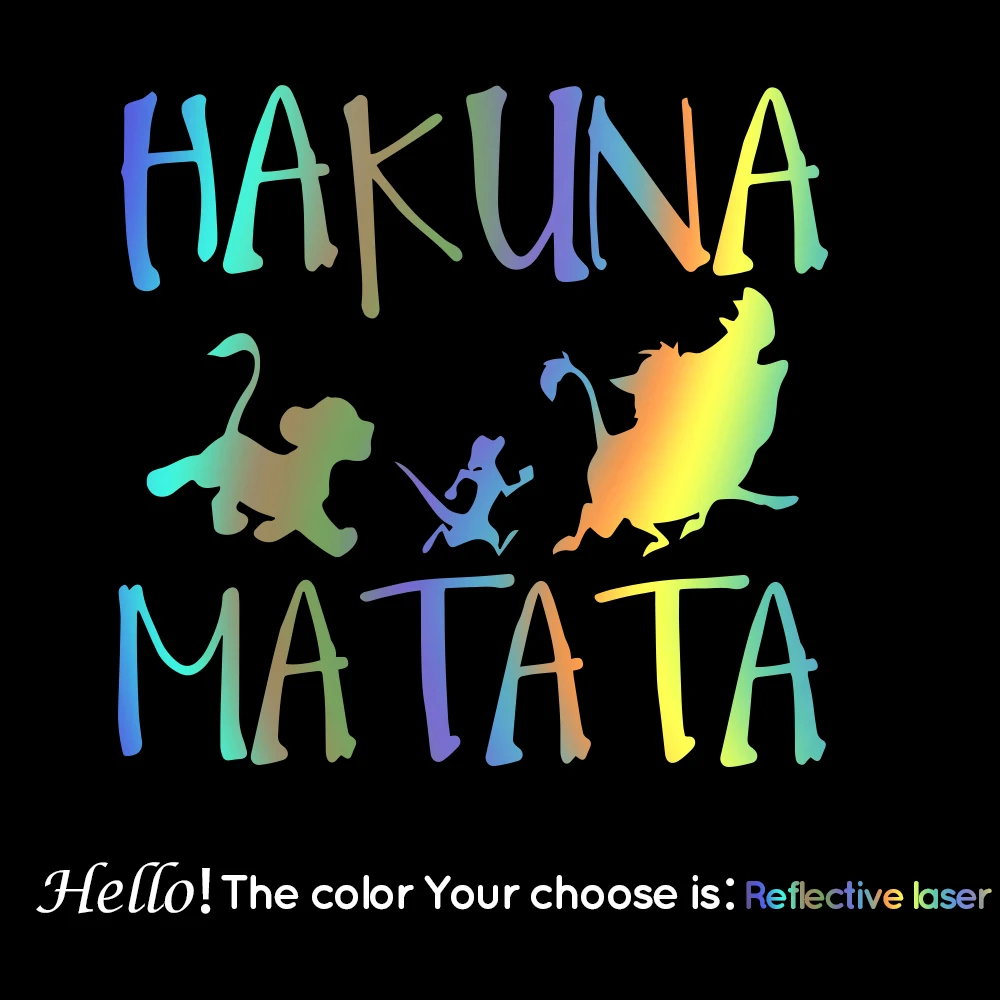Автомобильная наклейка HAKUNA MATATA Лев король Симба стикер для автомобильного