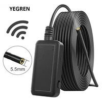 5 5mm wifi endoscope 5mp hd industrial camera waterproof lens 2m 5m 10m rigid cable 6 led borescope for pipe car inspection supp