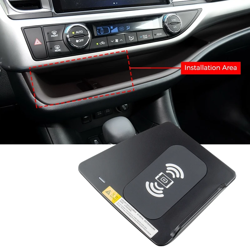 

Central Control Mobile Phone Wireless Charger for Toyota Highlander 2016-2019 Compatible with All QI-Enabled Phones