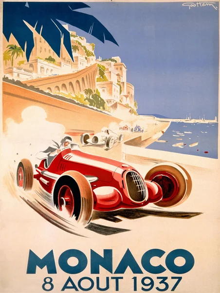 

Monaco 1937 Car Racing, Retro Metal Sign Vintage / Man Cave / Garage / Shed Gift