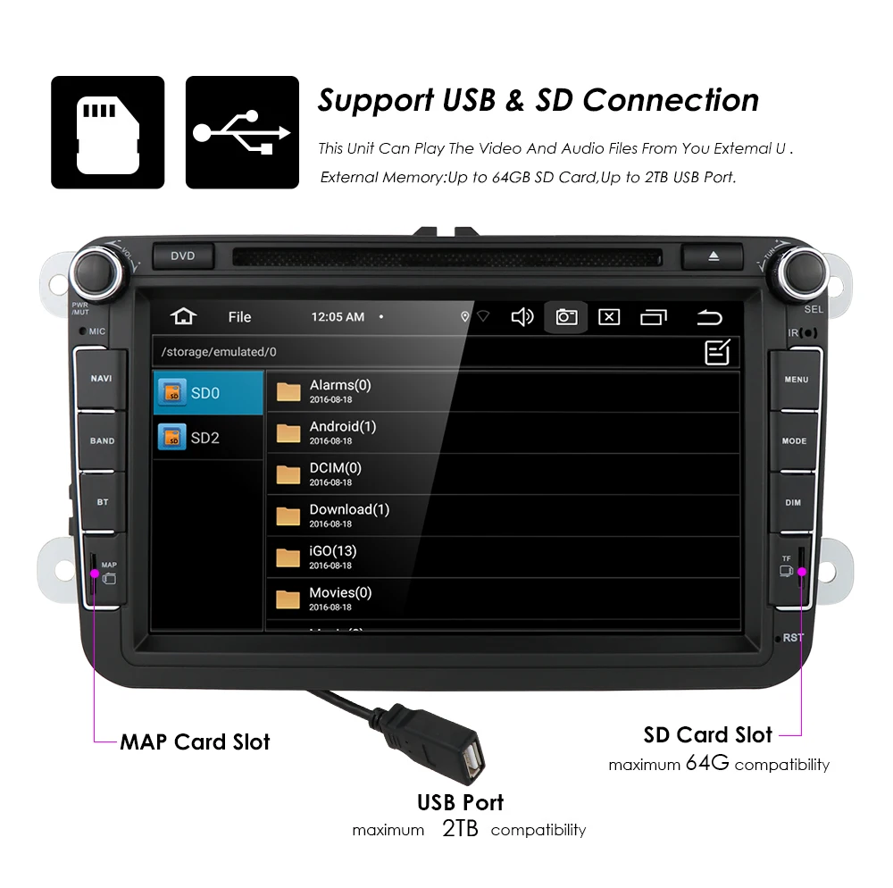 4G + 64G Android 10 8/Octa Core 2DIN автомобильный DVD плеер для Seat Altea Leon Фольксваген Толедо Passat POLO