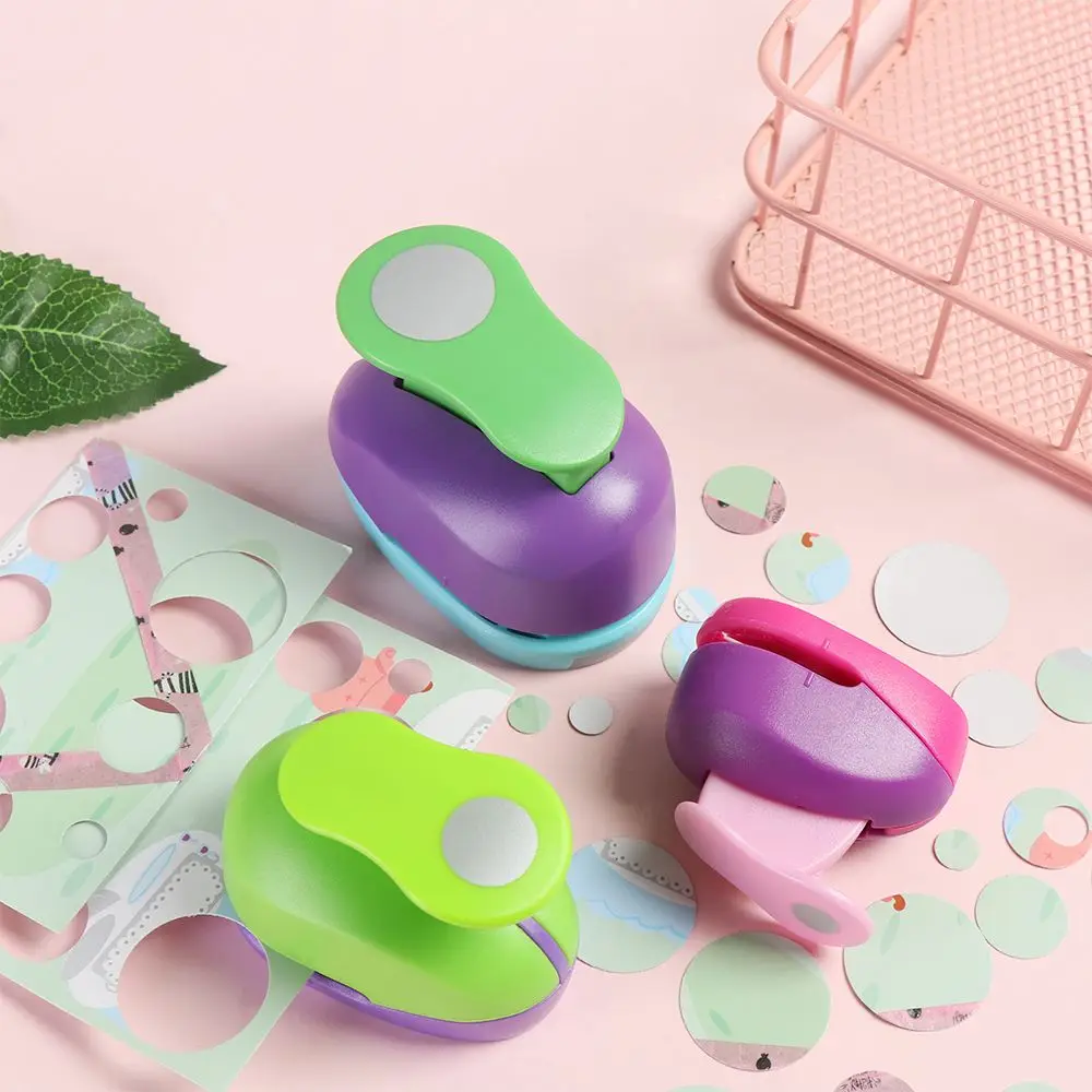 

9 мм 16 мм 25 мм круглый дырокол для изготовления открыток тиснение случайный цвет милый ручной работы «сделай сам» удобный формирователь бумаги Круглый резак