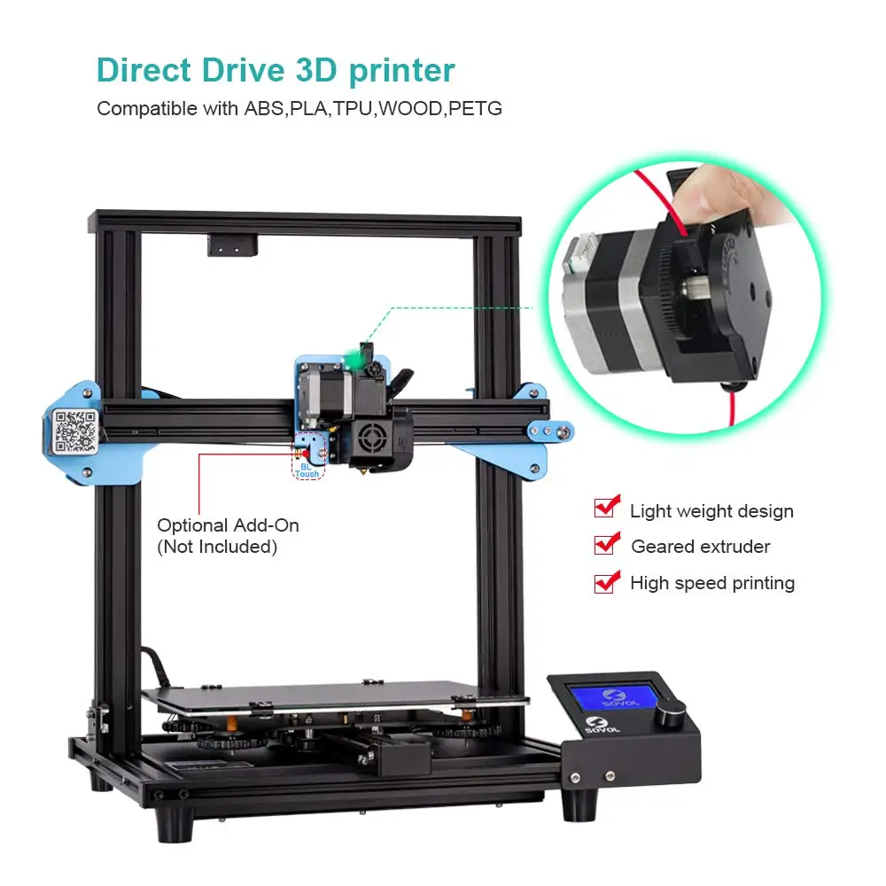 Модернизированный 3D принтер Sovol SV01 95% предварительно собранный с Запчасти для
