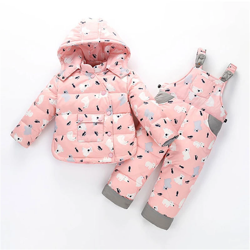 Модный зимний комплект детской одежды русские лыжные костюмы для маленьких