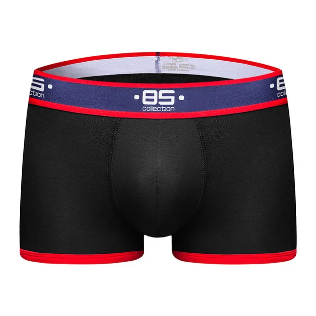 BS138 black 18 видов стилей, Фирменное Сексуальное мужское нижнее белье, боксеры, мужские хлопковые трусы, Модные Дизайнерские мужские удобные трусы, шорты, боксеры - Цвет: BS138 black