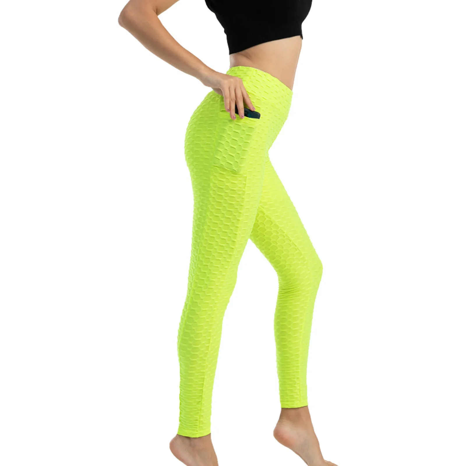 

Women Pure Color Exercise To Lift Buttocks High Waist Tight Yoga Pants Trousers Trousers High Waist Yoga Tight Sports Pants