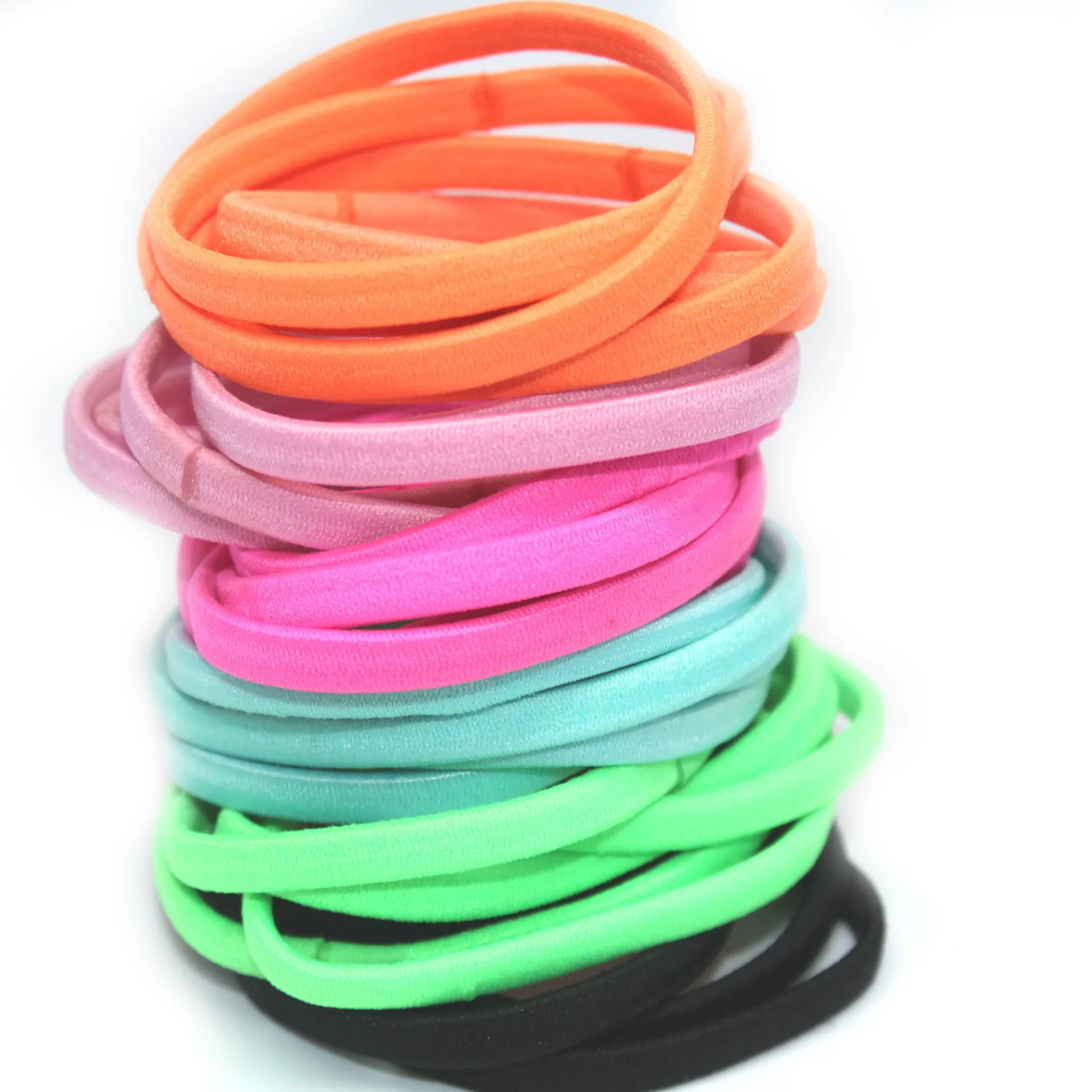 

10 шт., женские эластичные бесшовные повязки для волос, 5 мм