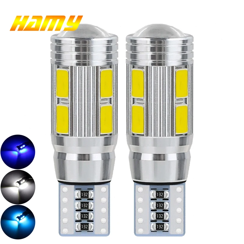 2 PCS T10 W5W 194 LED Bulb For Car Signal Light Canbus Free Error 5630 Chips 6500K 12V White Auto Wedge Side Trunk Lamps | Автомобили и