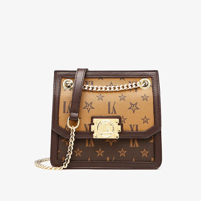 

Luxury Brand Leather Women's Chain Small Square Bag 2021 New Cowhide High-quality Printed One-shoulder Messenger Bag Gg Sac Luxe