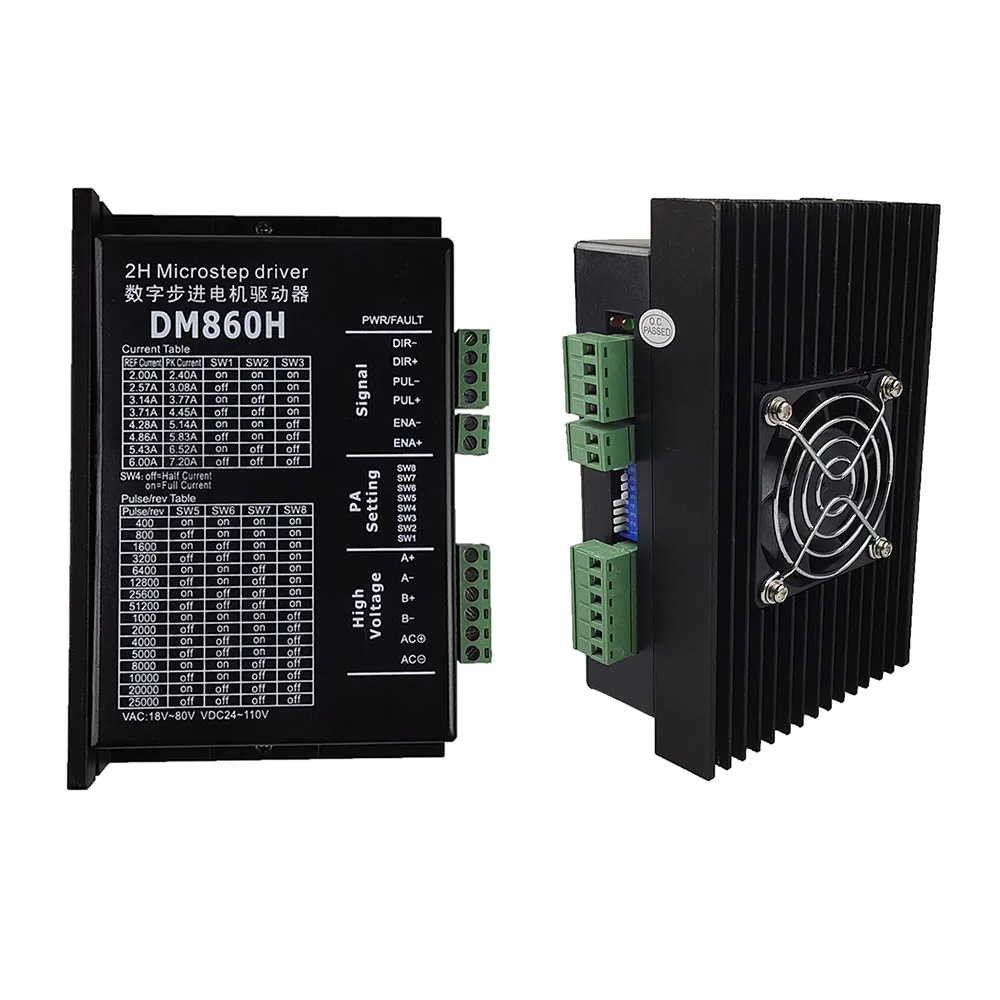 Free shipping Stepper motor driver Dm860H Microstep Motor Two-phase DC speed controller for 57 86 stepper Nema 23 34 | Обустройство