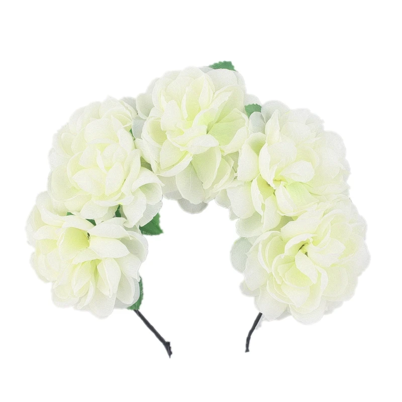 Многоцветный Хэллоуин имитация цветка розы Венок повязка на голову эластичная