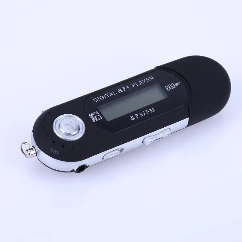 Портативный USB MP3 музыкальный плеер цифровой ЖК-экран fm-радио черный синий плеер
